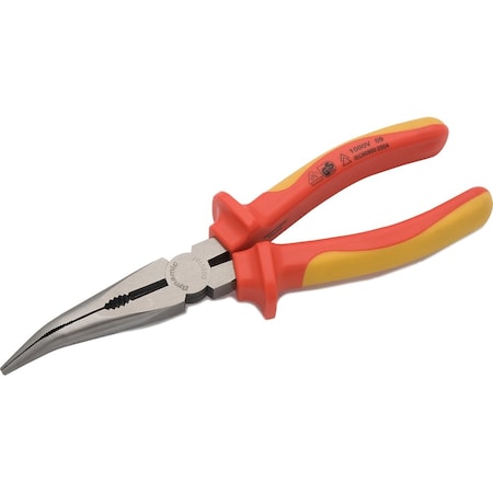 Dynamic Tools 8" Bent Nose Pliers, Insulated Handle D055107